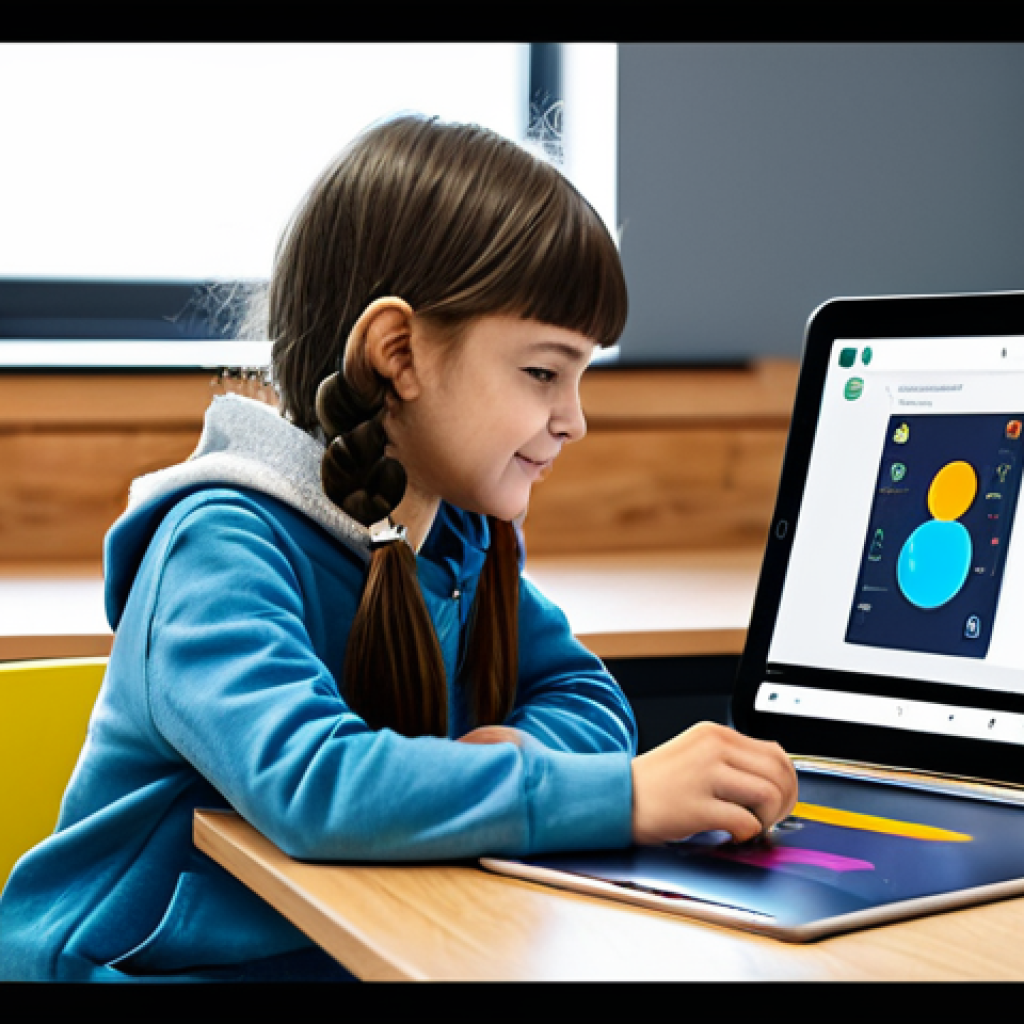 Learning with AI**
"A bright and modern home study. A young student sits at a desk, fully clothed in casual, modest attire, interacting with an AI-powered learning platform on a tablet. The AI tutor displays a personalized lesson, with colorful graphics. The scene emphasizes personalized learning, safe for work, appropriate content, professional, perfect anatomy, natural proportions, family-friendly environment."
**
