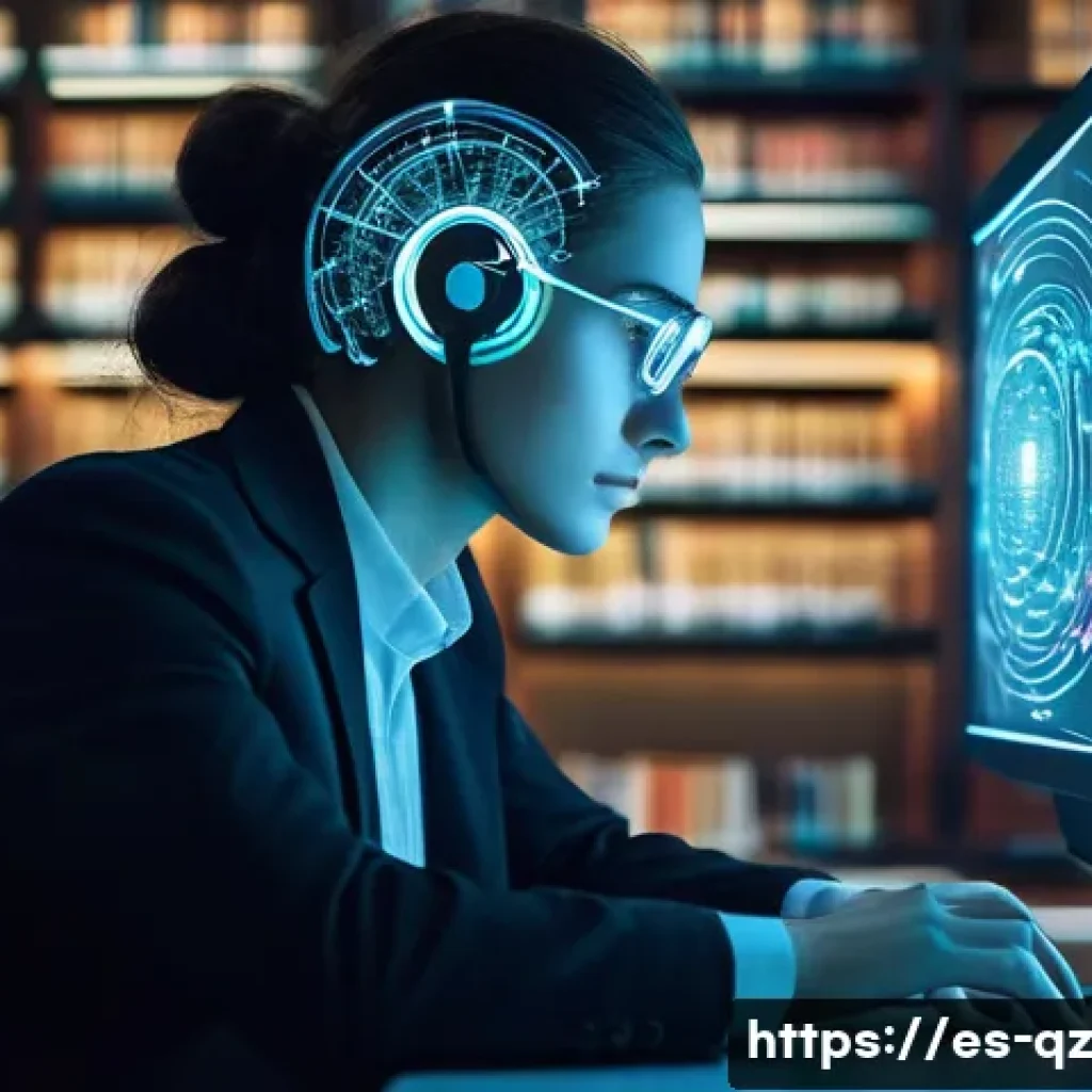 기술 기반 인지능력 증강의 장단점 - **Prompt 1: Cognitive Enhancement and Human-Machine Synergy**
"A highly focused young adult, per...