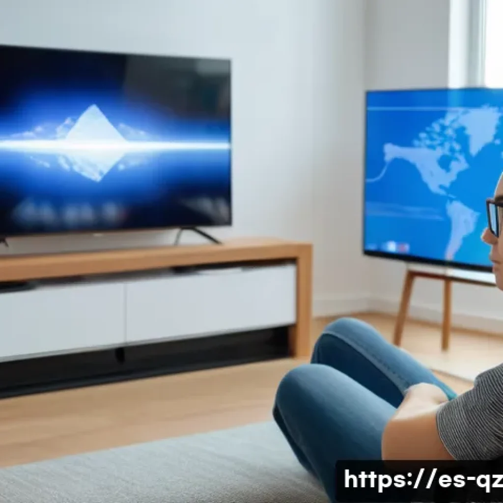 인지능력 향상을 위한 게임 기술 활용 - A focused young adult woman sitting comfortably in a modern living room, playing a strategic video g...